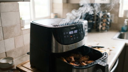 Air Fryer começa a deitar fumo após ser ligada. Há uma razão que muitos ignoram